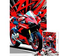 Puzzle da 1000 pezzi per adulti regali motocicletta Ducati rossa pop art decorazione per la casa giocattoli regalo divertente gioco rompicapo sfida educativa dimensioni 38x26cm