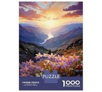 Puzzle Da 1000 Pezzi Per Adulti, Regali Mountain Valley Sunset Landscape Puzzle Per Adulti, Giochi Per Famiglie, Divertimento Per Tutta La Famiglia, Impegnativo Da Completare 70x50cm/1000pcs