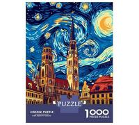 Puzzle Da 1000 Pezzi Per Adulti, Regali Munich Germany Cityscape Starry Night Style Puzzle Per Adulti, Giocattolo, Decorazione Da Parete, Decorazione Perfetta, Impegnativo Da Completare 70x50cm/1000pc