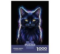 Puzzle Da 1000 Pezzi Per Adulti, Regali Mystical Cosmic Black Cat Puzzle, Giochi Divertenti, Taglio Di Precisione, Regali Per Amici E Familiari 70x50cm/1000pcs