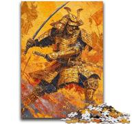 Puzzle da 1000 pezzi per adulti, regali Ninja d'oro giapponese, gioco per famiglie, antistress, sfida difficile, un'opera d'arte per bambini dai 14 anni in su, 26x38cm