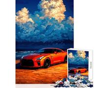 Puzzle da 1000 pezzi per adulti regali Nissan GT-R sulla spiaggia giocattoli antistress regali per donne e uomini giochi divertenti collezione di artisti belle arti dimensioni 38x52cm