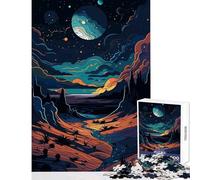 Puzzle da 1000 pezzi per adulti regali paesaggio surreale con pianeti e fiume giocattoli per la decorazione della casa regali di compleanno gioco educativo interessante riduzione dello stress 38x52cm