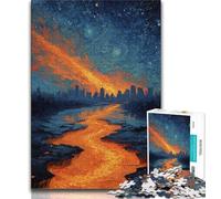 Puzzle da 1000 pezzi per adulti regali paesaggio urbano al tramonto design vivace e unico esperienza di puzzle rilassante e stimolante 75x50cm