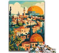 Puzzle da 1000 pezzi per adulti, regali, paesaggio urbano di Gerusalemme, giocattoli per l'intrattenimento della famiglia, gioco educativo per compleanni, Natale per età 14+ (dimensioni 50x70cm)
