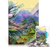 Puzzle da 1000 pezzi per adulti, regali Paese dei sogni Fatto di carta,per e da 14 anni in su Gioco rompicapo Regalo di opere d'arte。misurare:38x52cm/14.96x20.47pollice