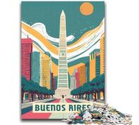 Puzzle da 1000 pezzi per adulti, regali per adolescenti di Buenos Aires, giocattoli per l'intrattenimento della famiglia con poster abbinato e foglio di quiz (50x75cm)