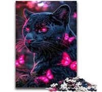 Puzzle da 1000 pezzi per adulti, regali per adolescenti, farfalle e pantere nere, quiz, decorazioni da parete, regali unici per compleanno e Natale (26x38cm)