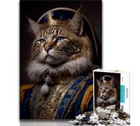 Puzzle da 1000 pezzi per adulti regali per adolescenti gatto del Re Sole giochi divertenti ogni pezzo è unico gioco divertente per tutta la famiglia 75x50cm