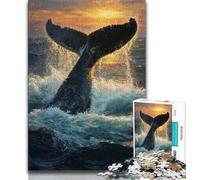 Puzzle da 1000 pezzi per adulti, regali per adolescenti, puzzle con balena misteriosa, giochi educativi per famiglie, regalo per la decorazione della casa (dimensioni 38x26cm)