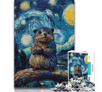 Puzzle da 1000 pezzi per adulti, regali per adolescenti, puzzle con cielo notturno e lontra, giochi educativi per la famiglia, regalo per la decorazione della casa (dimensioni 38x26cm)