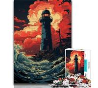 Puzzle da 1000 pezzi per adulti, regali per adolescenti, puzzle con faro marino, giochi educativi per famiglie, regalo per la decorazione della casa (dimensioni 75x50cm)