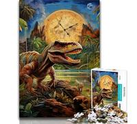 Puzzle da 1000 pezzi per adulti regali per adulti puzzle del mondo dei dinosauri sfida difficile antistress regali di Babbo Natale segreto 38x26cm