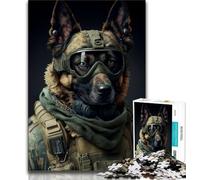 Puzzle da 1000 pezzi per adulti, regali per adulti, puzzle War Dog, giocattoli educativi per l'apprendimento, giochi per famiglie, regali unici per compleanni e feste (dimensioni 38x26cm)