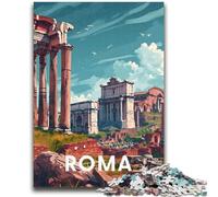 Puzzle da 1000 pezzi per adulti, regali per antistress a Roma, Foro Romano, per trascorrere il tempo libero, lista dei desideri con Babbo Natale (dimensioni 38x26cm)
