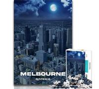 Puzzle da 1000 pezzi per adulti, regali per la città di Melbourne, Australia, design vivace e unico, esperienza di puzzle rilassante e stimolante (75x50cm)