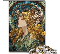 Puzzle da 1000 pezzi per adulti, regali per la dea delle vetrate colorate, giocattoli educativi ideali come regalo per tutta la famiglia (dimensioni 50x75cm)