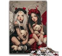 Puzzle da 1000 pezzi per adulti, regali per ragazze cattive anime, puzzle per adolescenti, perfetti per le serate di gioco, giocattolo colorato per la casa (50x75cm)