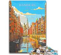 Puzzle da 1000 pezzi per adulti, regali per viaggi ad Amburgo, antistress, vacanze a casa, ammazza il tempo, lista dei desideri con Babbo Natale (dimensioni 38x52cm)