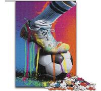 Puzzle da 1000 pezzi per adulti, regali, pittura a olio sul calcio, giocattolo educativo intellettuale decomprimente, ideale come regalo per tutta la famiglia (dimensioni 26x38cm)