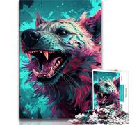 Puzzle da 1000 pezzi per adulti, regali psichedelici per adulti, puzzle della iena, gioco stimolante, ideale come regalo per tutta la famiglia (dimensioni 38x26cm)