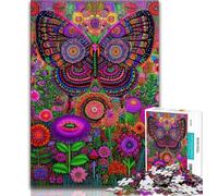 Puzzle da 1000 pezzi per adulti, regali, puzzle fantasy a forma di farfalla per adolescenti, interessanti per ridurre lo stress e favorire l'interazione genitore-figlio (dimensioni 75x50cm)