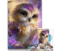 Puzzle da 1000 pezzi per adulti, regali, puzzle fantasy gufo per adolescenti, interessanti per ridurre lo stress e interagire con i genitori (dimensioni 38x26cm)