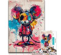 Puzzle da 1000 pezzi per adulti, regali, puzzle in stile Basquiat per adolescenti, interessanti per ridurre lo stress e favorire l'interazione genitore-figlio (dimensioni 75x50cm)