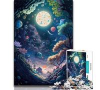 Puzzle da 1000 pezzi per adulti regali puzzle per adolescenti con paesaggi spaziali pazzi giocattoli per l'intrattenimento della famiglia con poster abbinato e foglio di quiz 38x26cm