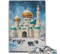 Puzzle da 1000 pezzi per adulti, regali, puzzle per adulti con pittura a olio di una moschea, apprendimento educativo, ideale come regalo per tutta la famiglia (75x50cm)