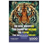 Puzzle Da 1000 Pezzi Per Adulti, Regali Quotes The Devil Whisper Puzzle Per Adulti, Gioco Rompicapo, Decorazione Perfetta, Impegnativo Da Completare 52x38cm/1000pcs