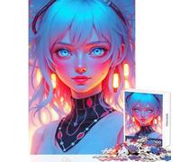Puzzle da 1000 pezzi per adulti regali ragazza anime con occhi azzurri giocattoli per la decorazione della casa fantastici regali e giocattoli gioco pratico ogni pezzo è unico - dimensioni 38x26cm