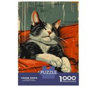 Puzzle Da 1000 Pezzi Per Adulti, Regali Retro Tuxedo Cat Sleeping Puzzle Per Adulti Gioco Pratico Ma Divertente E Umoristico Ottimo Regalo Per I Giocatori 38x26cm/1000pcs