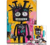 Puzzle da 1000 pezzi per adulti, regali, robot in stile Basquiat, puzzle per adulti, giochi educativi per la famiglia, regalo per la decorazione della casa (dimensioni 75x50cm)