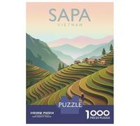 Puzzle Da 1000 Pezzi Per Adulti, Regali Sapa Vietnam Rice Terraces Puzzle Giochi Rilassanti Difficile Difficile Regalo Di Compleanno, Regali, 70x50cm/1000pcs