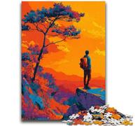 Puzzle da 1000 pezzi per adulti, regali "Scalatori al tramonto", antistress, per trascorrere il tempo libero a casa, lista dei desideri con Babbo Natale, 38x26cm