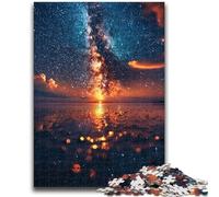 Puzzle da 1000 pezzi per adulti, regali, scena notturna sulla spiaggia, gioco per famiglie, antistress, sfida difficile, un'opera d'arte per bambini dai 14 anni in su, 50x75cm
