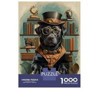 Puzzle Da 1000 Pezzi Per Adulti, Regali Smart Black Lab Retriever Puzzle Per Adulti, Giochi Rilassanti, Corsa Di Velocità Manuale, Regalo Di Compleanno, Regali, 52x38cm/1000pcs