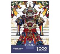 Puzzle Da 1000 Pezzi Per Adulti, Regali Stained Glass Samurai Warrior Puzzle Per Adulti, Gioco Rompicapo, Decorazione Perfetta, Impegnativo Da Completare 38x26cm/1000pcs