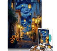 Puzzle da 1000 pezzi per adulti, regali "Strade sotto il cielo notturno", giocattolo educativo intellettuale decomprimente, regalo di compleanno, regali 50x75cm
