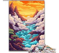 Puzzle da 1000 pezzi per adulti, regali stravaganti, mare di nuvole, difficili da completare ma divertenti e umoristici, regali unici per compleanni e compleanni 50x75cm