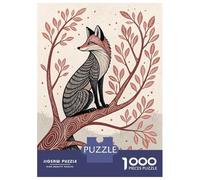 Puzzle Da 1000 Pezzi Per Adulti, Regali Stylized Fox Sitting on A Tree Branch Puzzle Per Adulti, Giocattoli Fai Da Te, Decorazioni Per La Casa, Regali Per Amici E Familiari 70x50cm/1000pcs