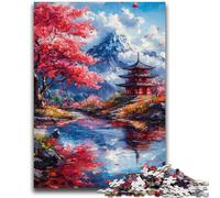 Puzzle da 1000 pezzi per adulti, regali sui templi giapponesi, adatti dai 14 anni in su, adatti per coppie, regali per amici e familiari, 50x75cm