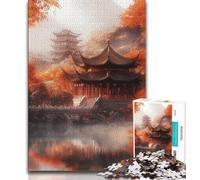 Puzzle da 1000 pezzi per adulti, regali sui templi giapponesi, gioco educativo per famiglie, decorazione da parete, regali unici per compleanno e Natale, 38x26cm
