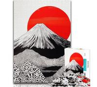 Puzzle da 1000 pezzi per adulti, regali sul Monte Fuji, Giappone, antistress, per ammazzare il tempo in casa, con poster abbinato e foglio di quiz (75x50cm)