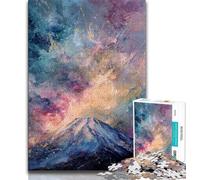 Puzzle da 1000 pezzi per adulti, regali sul Monte Fuji, Giappone, antistress, per ammazzare il tempo in casa, con poster abbinato e foglio di quiz (75x50cm)