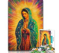 Puzzle da 1000 pezzi per adulti, regali sulla Vergine Maria, antistress, per ammazzare il tempo in casa, con poster abbinato e foglio di quiz, 50x75cm