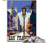 Puzzle da 1000 pezzi per adulti, regali sulle strade di San Francisco, adatti dai 14 anni in su, decorazioni per la casa, ideali come regalo per tutta la famiglia, 50x75cm