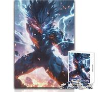 Puzzle da 1000 pezzi per adulti, regali, supereroi anime con fulmini, gioco educativo per famiglie, sfida difficile, idee regalo, dimensioni 38x52cm