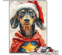 Puzzle da 1000 pezzi per adulti, regali Superman Bassotto, giocattolo educativo intellettuale decomprimente, regalo di compleanno, regali, arte murale (dimensioni 26x38cm)
